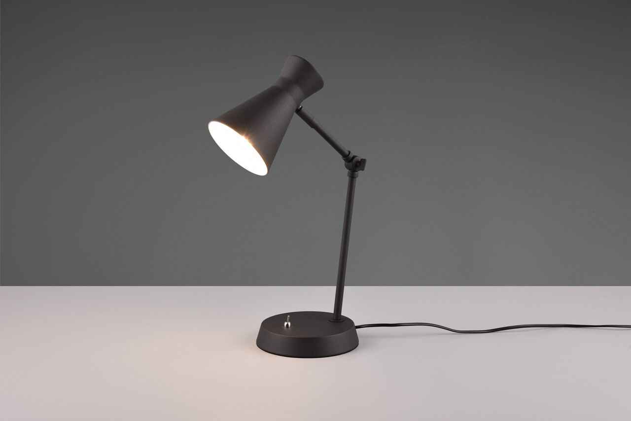 Lampa de masa Enzo, RL, 16.7x23.3x50.1 cm, 10W, 1x E27, metal, negru mat - imagine 7